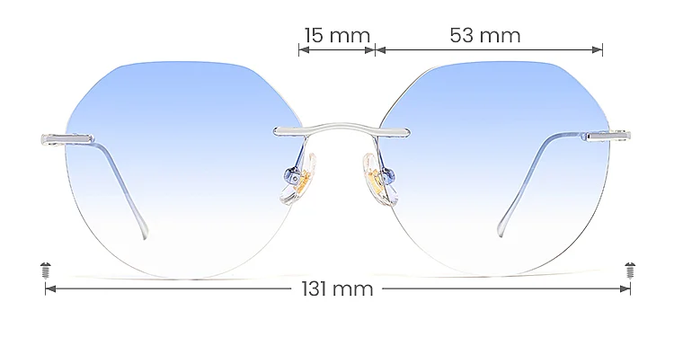 Ruby silver   Metal  Sunglasses, size view