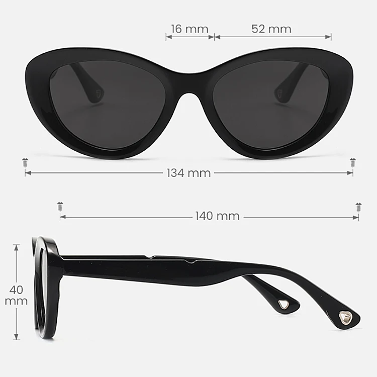 Remy black   Plastic  Sunglasses, size view