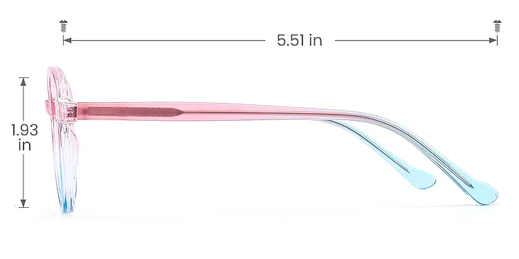 Cola pink blue   Plastic  Eyeglasses, size view