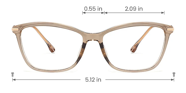 Leif champagne   Plastic  Eyeglasses, size view