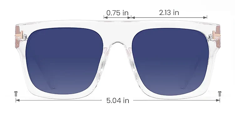 Fang clear   Plastic  Sunglasses, size view