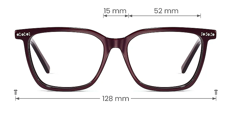 Lim purple   Acetate  Eyeglasses, size view