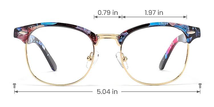 Sigrid blue tortoise gold   Plastic  Eyeglasses, size view