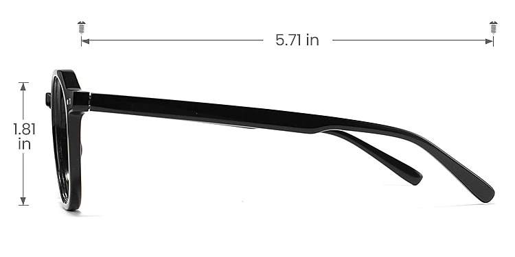 Chrissie black   Plastic  Eyeglasses, size view