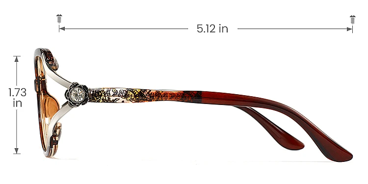 Dor brown   Plastic  Eyeglasses, size view