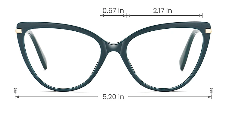 Skyla green   Plastic  Eyeglasses, size view