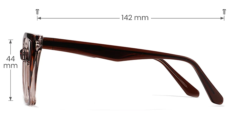 Babe brown   Plastic  Eyeglasses, size view