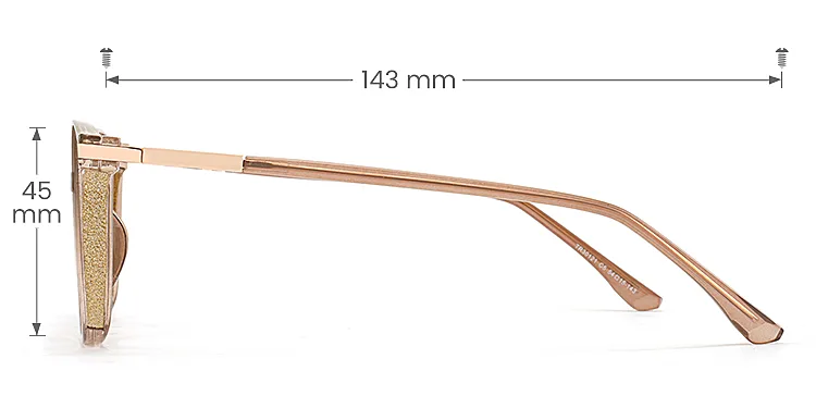 Aysun champagne   Plastic  Sunglasses, size view