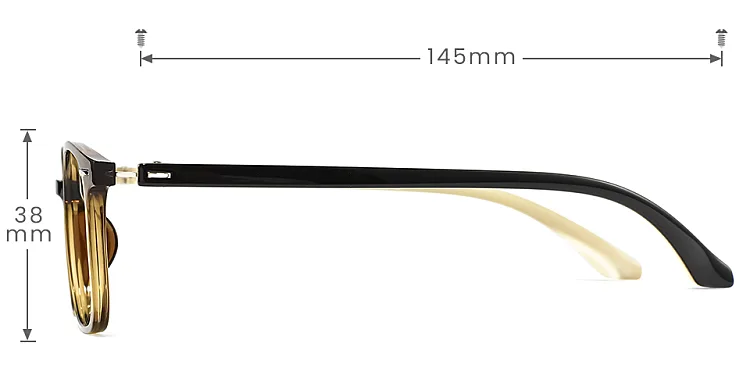 Barry brown   Plastic  Eyeglasses, size view