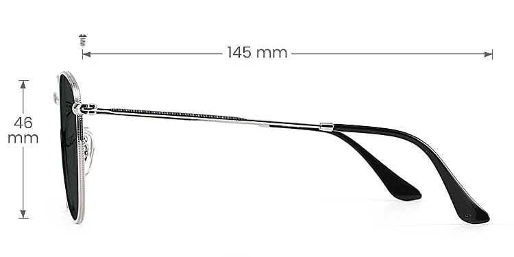 Joslyn silver   Metal  Sunglasses, size view