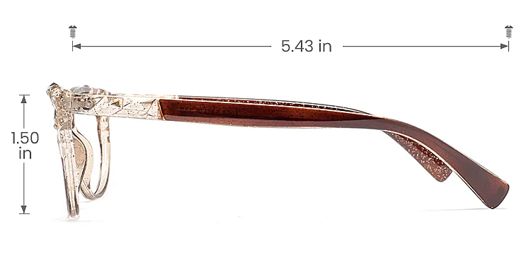 Yana brown   Plastic  Eyeglasses, size view