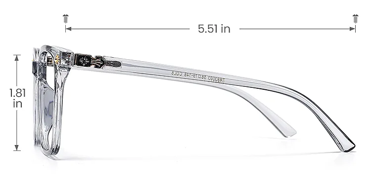 Andrea grey   TR90  Eyeglasses, size view