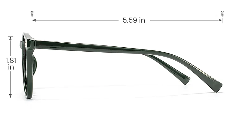 Carry dark green   Plastic  Eyeglasses, size view