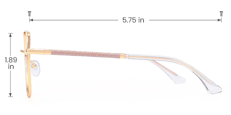 Halo gold   Metal  Eyeglasses, size view