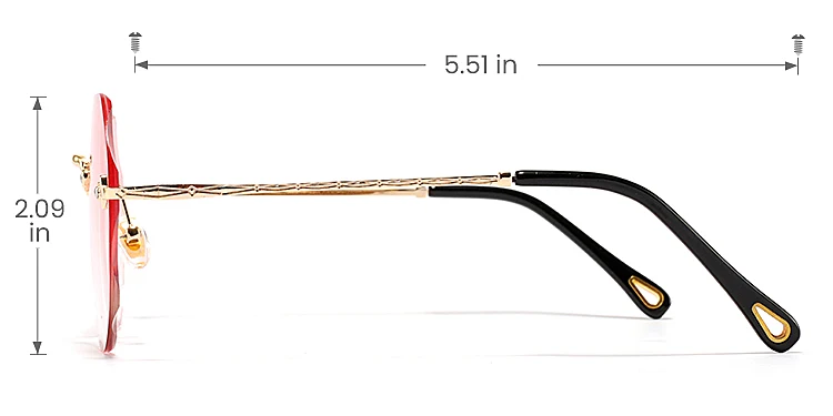 Beryl gold   Plastic  Sunglasses, size view