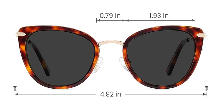 Flossie warm tortoise   Acetate  Sunglasses, size view