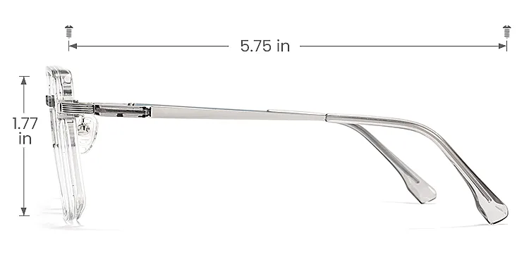 Sandy grey   Plastic  Eyeglasses, size view