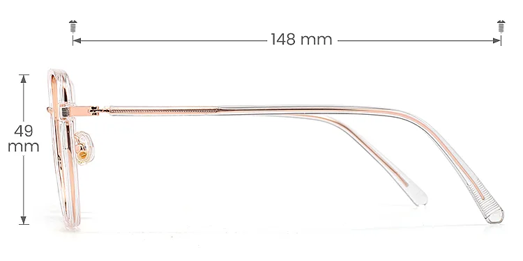 Liisi clear   Plastic  Eyeglasses, size view