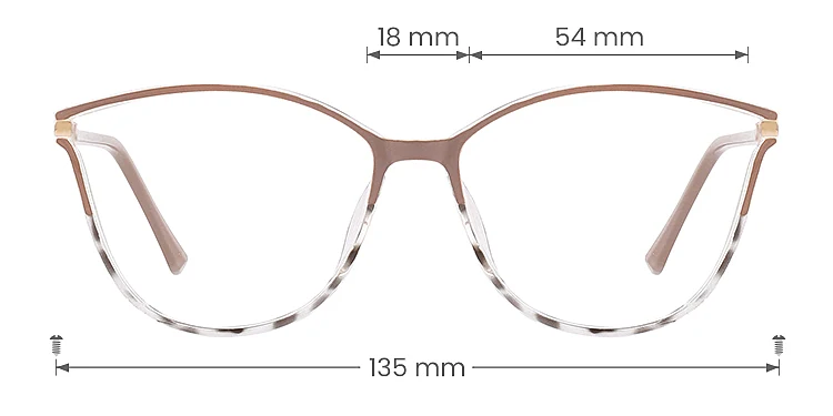 Darleen brown tortoise   Plastic  Eyeglasses, size view