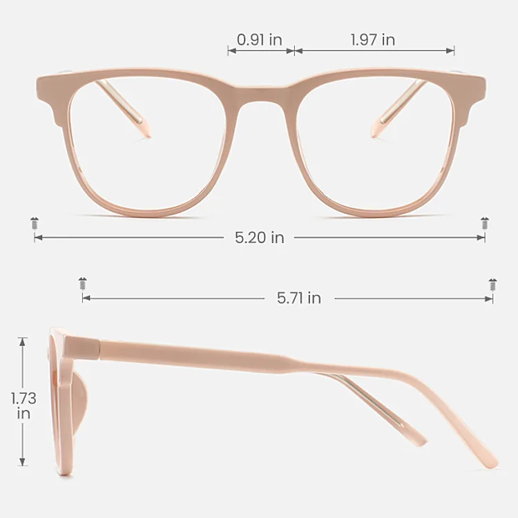 Deysi pink   Plastic  Eyeglasses, size view