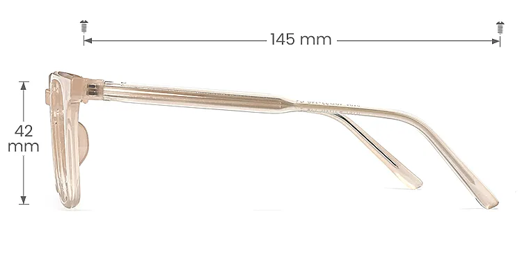 Mikaela champagne   Plastic  Eyeglasses, size view