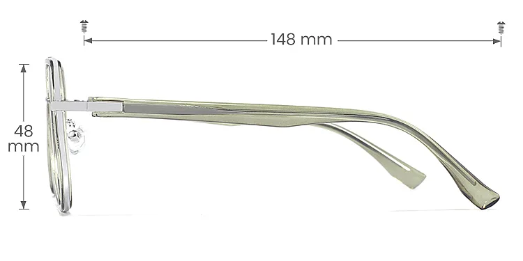 Soleil green   Plastic  Eyeglasses, size view