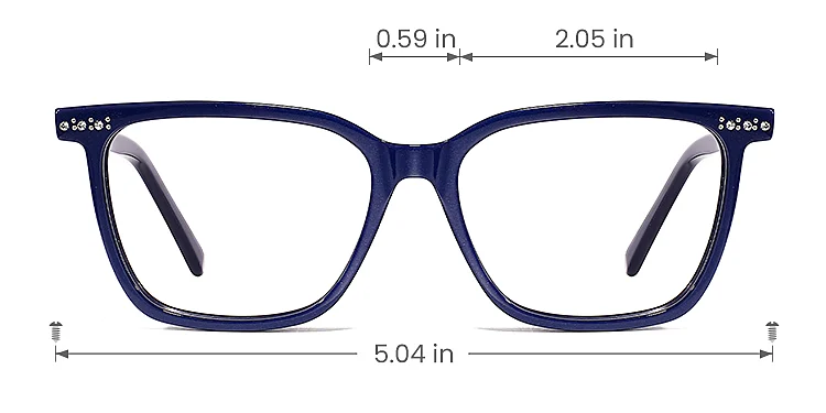 Lim blue   Acetate  Eyeglasses, size view