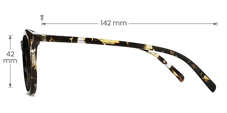 Icey yellow tortoise   Plastic  Sunglasses, size view