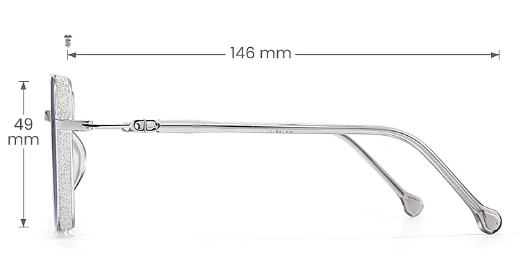 Gerda grey   Plastic  Sunglasses, size view