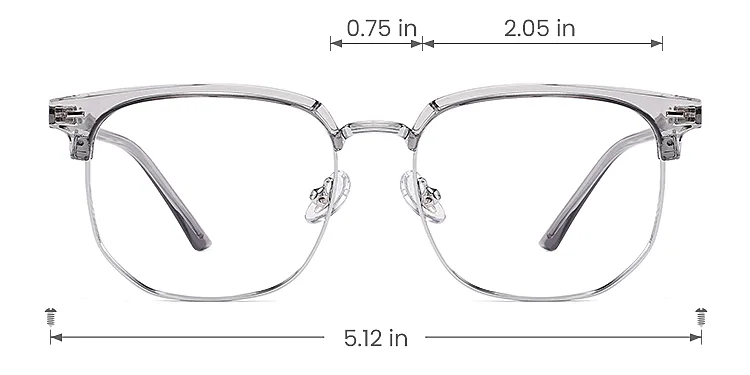 Aviva grey silver   Plastic  Eyeglasses, size view