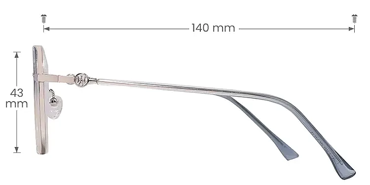 Amore blue champagne   Plastic  Eyeglasses, size view