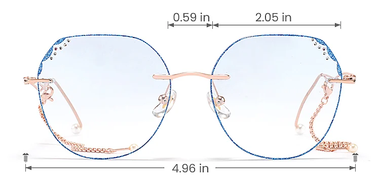 Lavender rose gold   Metal  Sunglasses, size view