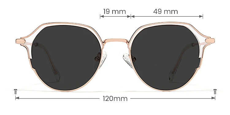 Kori rose gold   Metal  Sunglasses, size view