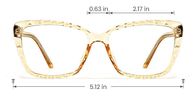Larow champagne   Plastic  Eyeglasses, size view