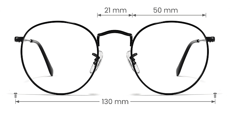 Joslyn black   Metal  Eyeglasses, size view