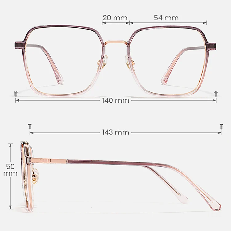 Diana brown pink   Plastic  Eyeglasses, size view