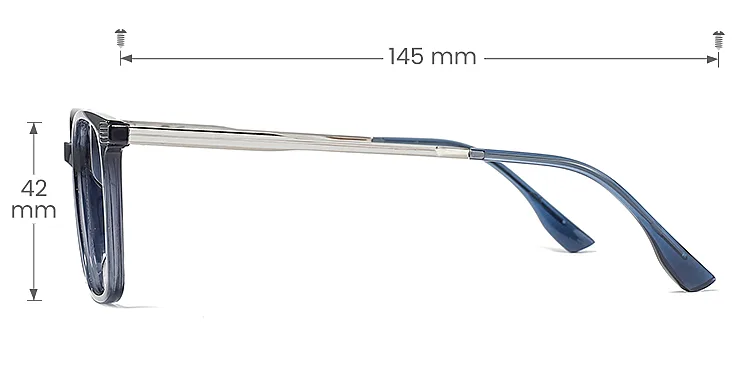 Lou dark grey   Plastic  Eyeglasses, size view