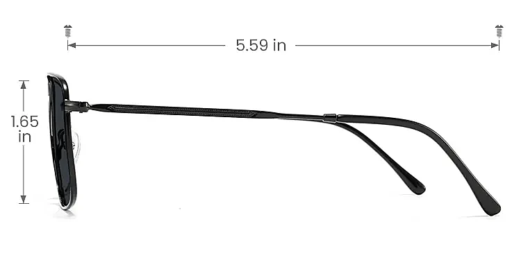 Brac black   Metal  Sunglasses, size view