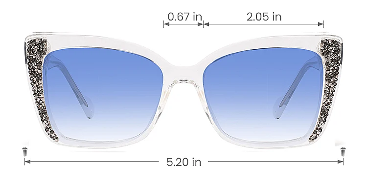 Tolek clear   Plastic  Sunglasses, size view