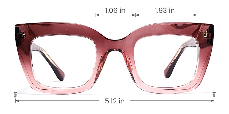 Giada carmine pink   Plastic  Eyeglasses, size view