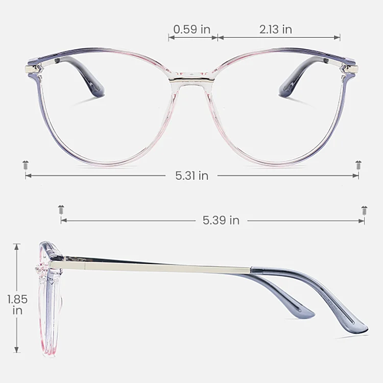Noemie pink blue   Plastic  Eyeglasses, size view
