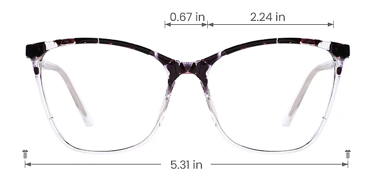 Harary black tortoise clear   Plastic  Eyeglasses, size view