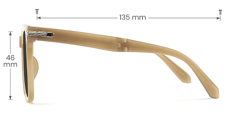 Joya light brown   Plastic  Sunglasses, size view