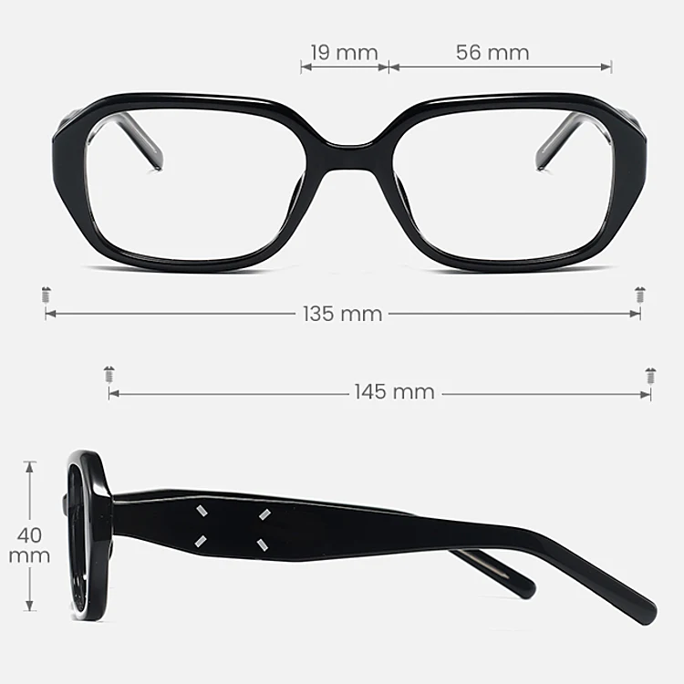 Sawyer black   Plastic  Eyeglasses, size view