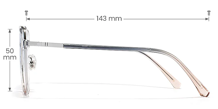 Diana blue brown   Plastic  Eyeglasses, size view