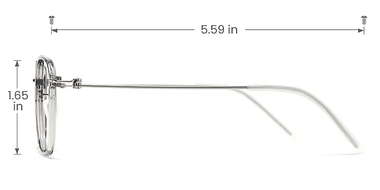 Heimann grey   Plastic  Eyeglasses, size view