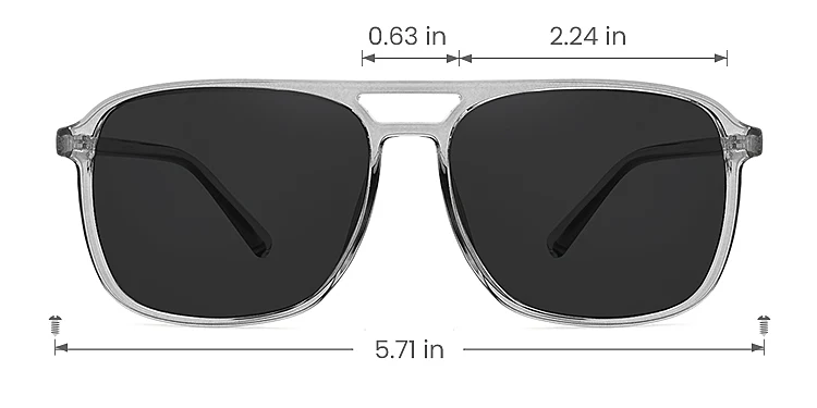 Bess grey   TR90  Sunglasses, size view