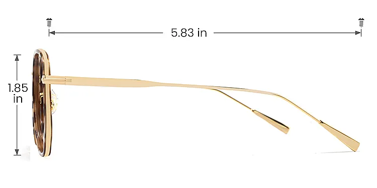 Eirlys petal tortoise   Plastic  Eyeglasses, size view