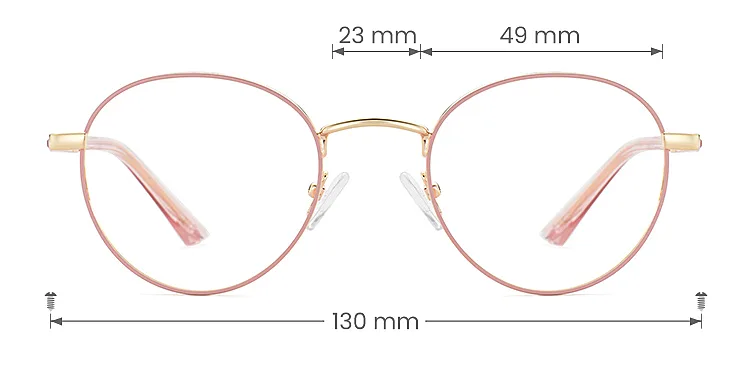 Penny pink gold   Metal  Eyeglasses, size view