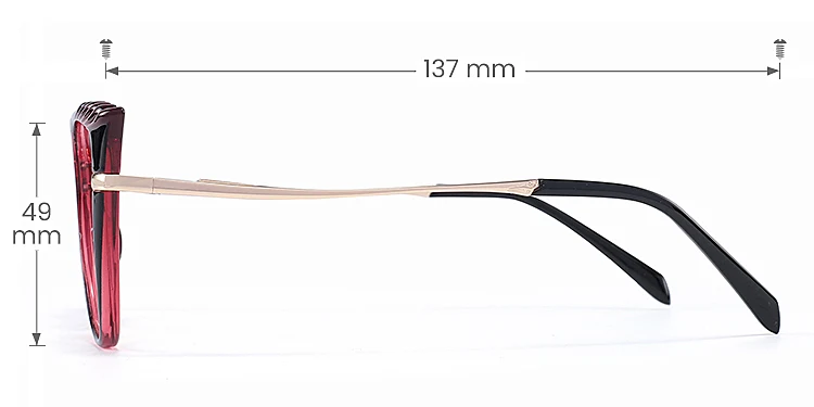 Jovi black red   Plastic  Eyeglasses, size view